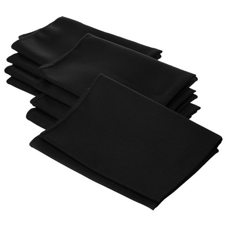 LA Linen Polyester Poplin Napkin, 10 Pack, Black
