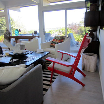 MONTAUK: MAPLE FLOORING SANDED WITH CUSTOM GREY STAIN AND BONA TRAFFIC HD
