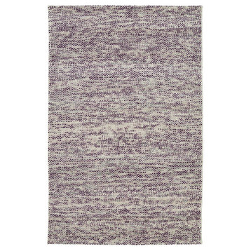 Kaleen Handmade Cord Wool and Chenille Rug, Purple, 8'x10'