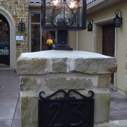 Wrought Iron light conces and house plaque number - Products