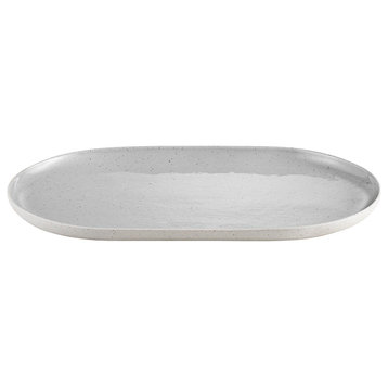Sablo Oval Serving Plate 13.8", Cloud