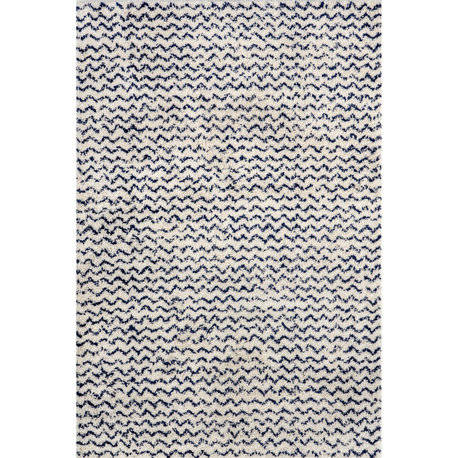 Nuloom Moroccan Chevron Area Rug, Navy 7'6"x9'6"