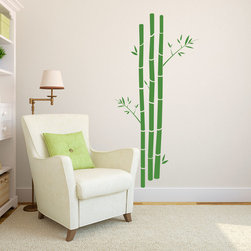 Large Bamboo Stalks Plant Garden - Wall Decals