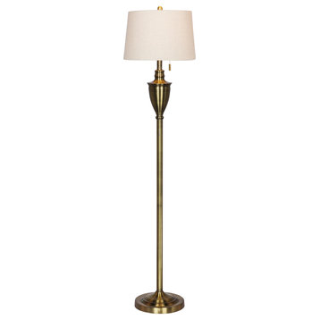 Classic Urn Floor Lamp - Antique Brass