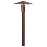 Kichler - Kichler LED Pyramid Path Light, 3000K, Textured Architectural Bronze - 3000K Pure-White LED Forged - A mission style offering in Design Pro LED. A substantial design supported by thick cast construction.