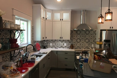 Example of an arts and crafts kitchen design in Other