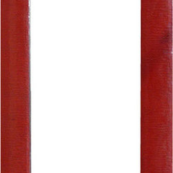 Red Silk Lacquer Tall Wall Mirror - Wall Mirrors
