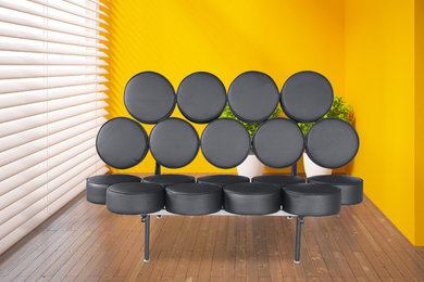 Circle Sofa Black (Marshmallow Couch)