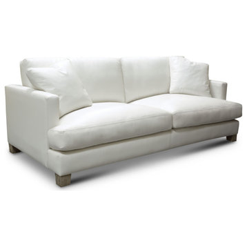 Galaxy 100% Top Grain Leather Modern 3-Seater Sofa