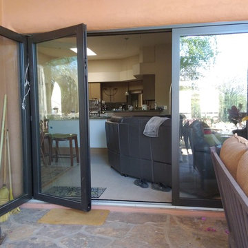 Panoramic Door out to Desert Oasis