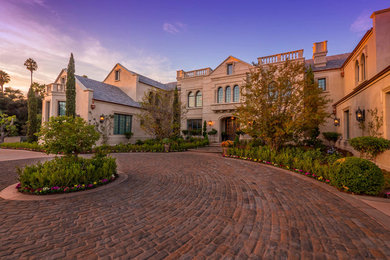 Inspiration for a mediterranean exterior home remodel in Los Angeles