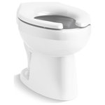 Kohler - Kohler Wellcomme Ultra Rear Spud Antimicrobial Bowl - The Wellcomme Ultra floor-mount flushometer bowl features a revolutionary flushing engine and refined aesthetic design. Measuring 15-1/4" to the top of the rim, the Wellcomme Ultra is perfect for smaller restrooms and stalls. Listed from 1.28 to 1.6 gpf, this Wellcomme Ultra flushometer bowl has been proven with all manner of valves (diaphragm, piston, manual, and electronic) from a variety of manufacturers.