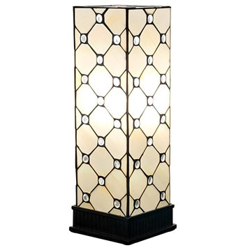 Tiffany Style Jeweled Accent Table Lamp 18" Tall