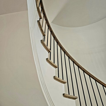 Project #110 | Beautiful Curved Staircase with Circular Balcony