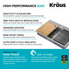 Kore Drop-In Undermount Stainless Kitchen Sink, 33" (Model Kwt310-33/5.5, Ada)