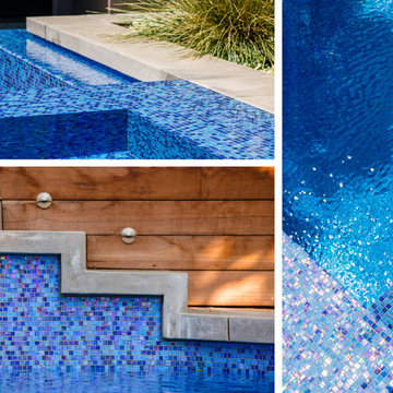 Iridescent Glass Pool and Spa Details