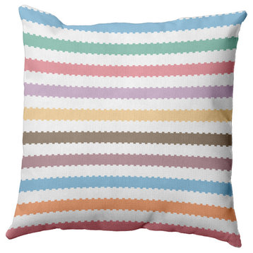 Zippy Stripe Decorative Throw Pillow, Spring Green, 18"x18"