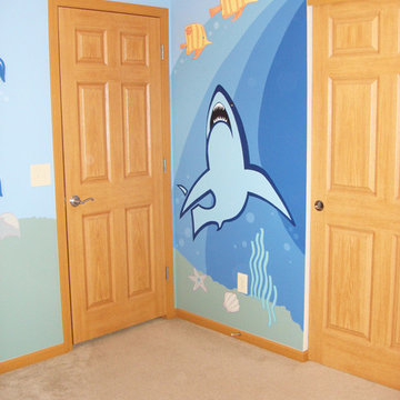 Beach Themed Boys Room Mural