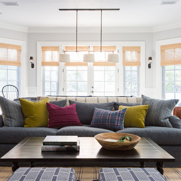 Traditional Living Room with Colorful Textiles