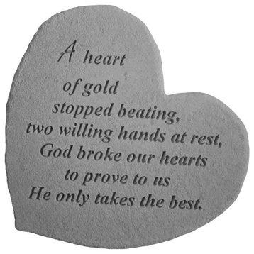 Great Thought Small Heart Stone, "A Heart of Gold"