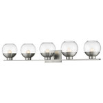 Z-Lite - Z-Lite 1924-5V-BN-LED Osono - 41.1" 40W 5 LED Bath Vanity - Make this five-light vanity fixture a marquee elemOsono 41.1" 40W 5 LE Brushed Nickel Clear *UL Approved: YES Energy Star Qualified: n/a ADA Certified: n/a  *Number of Lights: Lamp: 5-*Wattage:8w LED bulb(s) *Bulb Included:Yes *Bulb Type:LED *Finish Type:Brushed Nickel