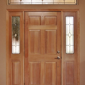 Stained Glass Sidelights and Matching Transom