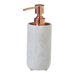 Home Decorators Collection Larissa Lotion Dispenser in White - Soap Dishes & Holders