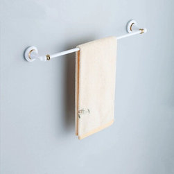 Brass Roasted white Porcelain Bathroom Single Towel Bar TAB1990 - Bathroom Accessories