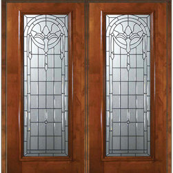 Prehung Exterior Double Door 80 Alder Palacio Full Lite Glass - Front Doors