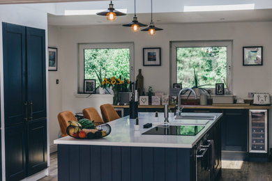 This is an example of a farmhouse kitchen in Glasgow.