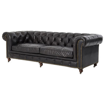 Carnegie Conrad Sofa, Old Saddle Black