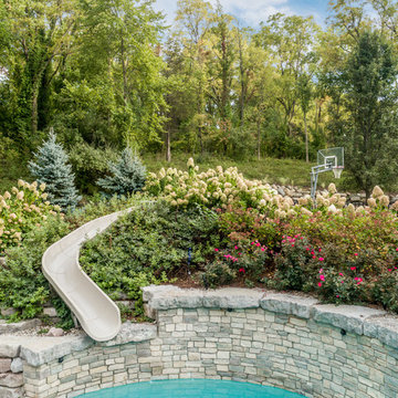 Milford, MI - Backyard Pool Bar Landscape Design & Install
