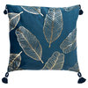 Safavieh Darlia Pillow Dark Blue/Gold 18" X 18"