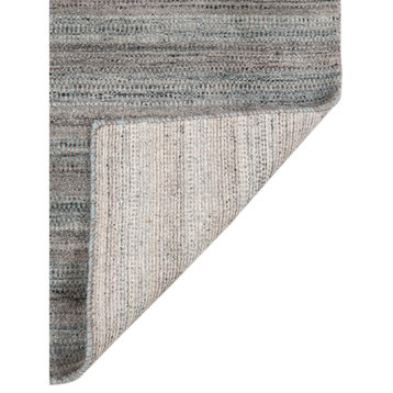 Raffia Kinston Area Rug, Gray, 2' x 3', Striped