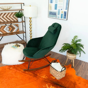 Modern Green Rocking Chair Ingrid