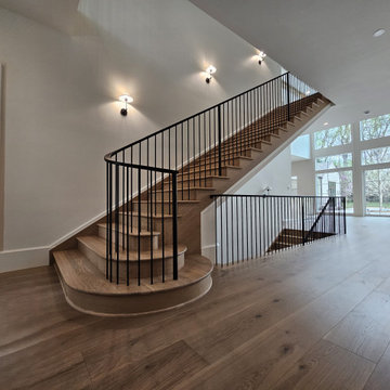 Project #119 | White Oak Staircase with Stacked Bullnose Detail