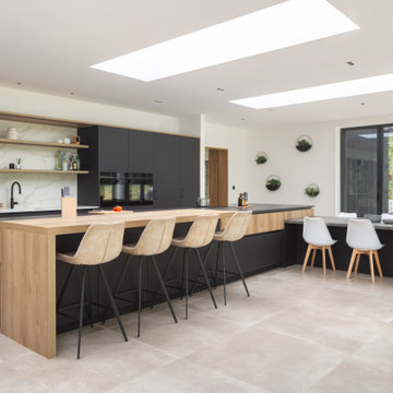 A modern, Spacious Kitchen with Clean Lines and Multiple Textures in Leeds