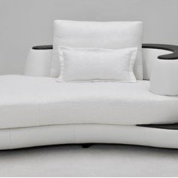 Julia Leather Chaise Lounge - Indoor Chaise Lounge Chairs