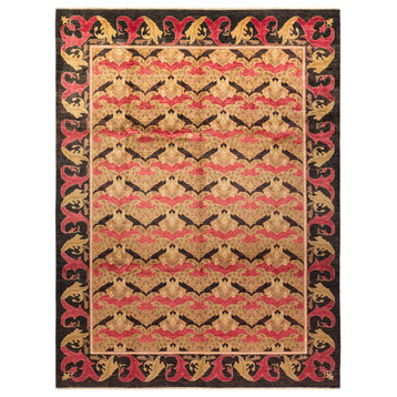 Arts and Crafts, Hand-Knotted Area Rug, 10'1"x13'2", Gold
