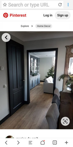 Gray walls black trim