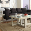 Homelegance Guerrero 2-Piece Square Glass Coffee Table Set, Cool Gray