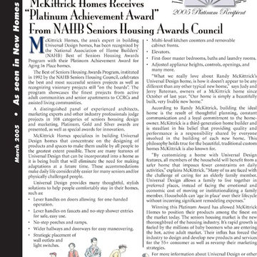NAHB Seniors Housing Award