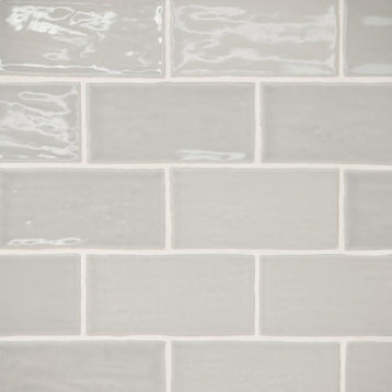 Marin 2.5" x 5" Ceramic Wall Tile, Pebble Gray (60-pack/5.38 sqft.)