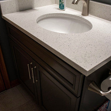 Guest Bathroom with Waypoint Vanity and Updated Tub Surround