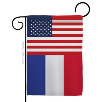 France US Friendship of the World Nationality Garden Flag