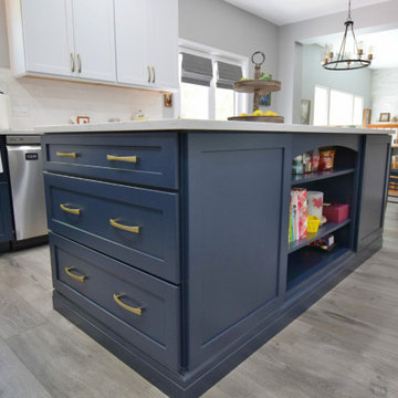 S Kirk Court - Blue & White Kitchen