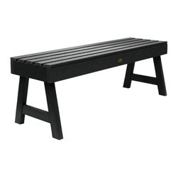 Highwood USA - Weatherly Picnic Bench, 4', Black, 4' - Outdoor Benches