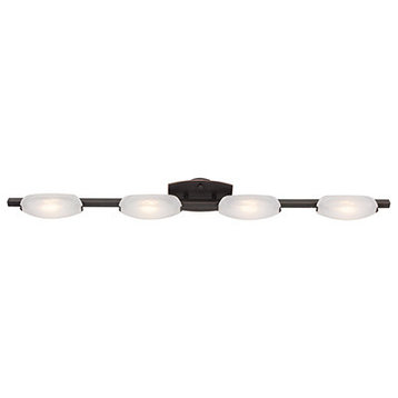 Nido LED Semi-Flush/Vanity, 4-Light, Frosted Glass Shade, Oil Rubbed Bronze
