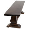 Rustic Brown Mango Wood Bench 62944