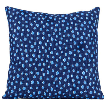 Kate Spade Fauna pillow cover, blue animal print, decorative pillow cover, 24x24